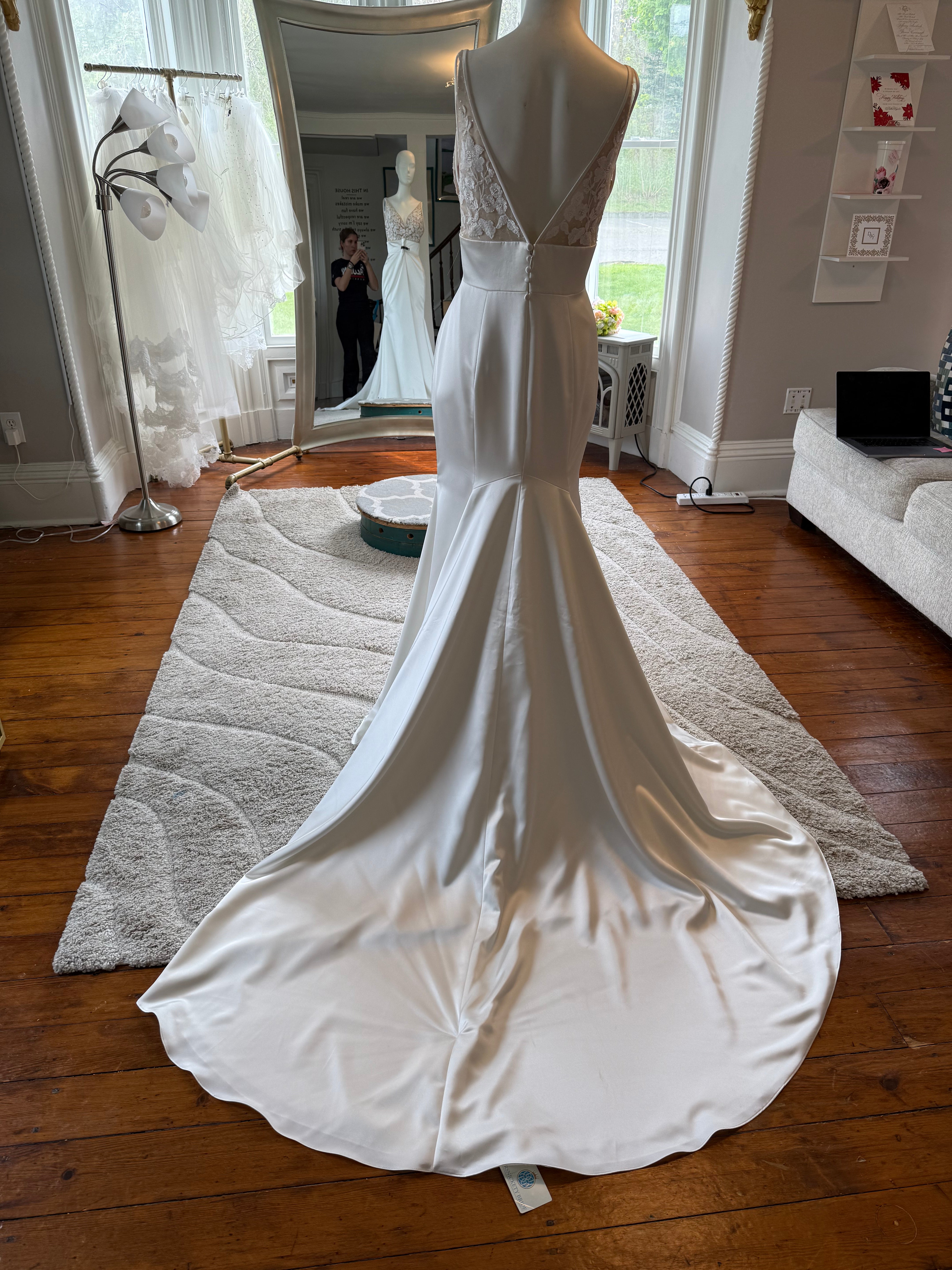 persnickety holiday dress Paloma Blanca 5035 Wedding Sample Christmas dress