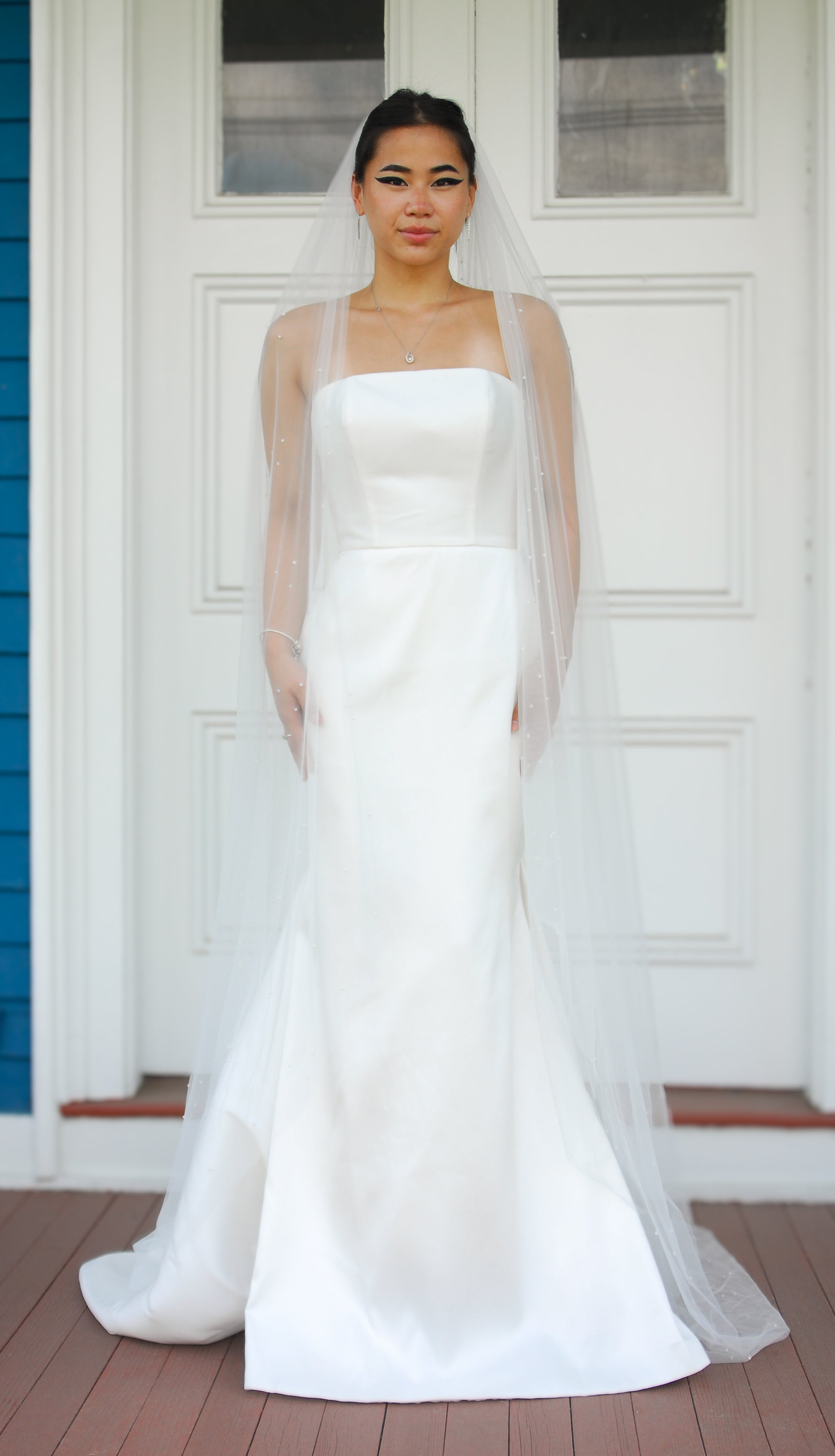 Justin Alexander TG1003L110 Scattered Pearl Veil – The Persnickety