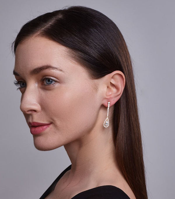 Duchess Linear Teardrop Earrings