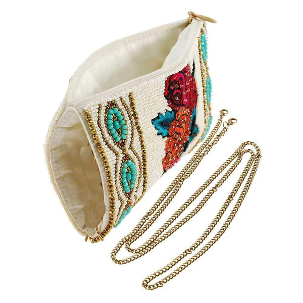 Frida's Flowers Beaded Embroidered Phone Bag - The Persnickety Bride