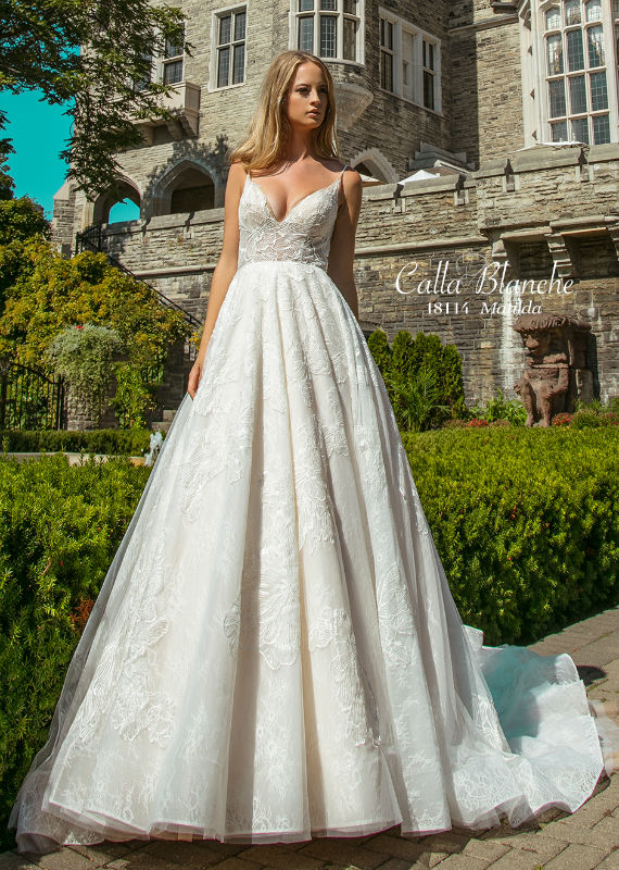 Calla Blanche 18114 Wedding Dress Sample