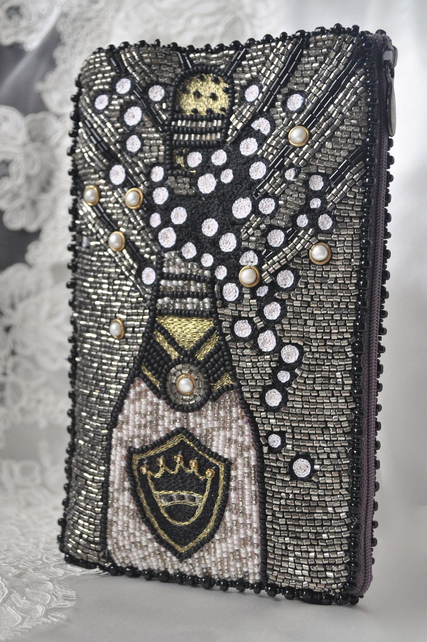 Come to the Party Beaded Embroidered Phone Bag - The Persnickety Bride