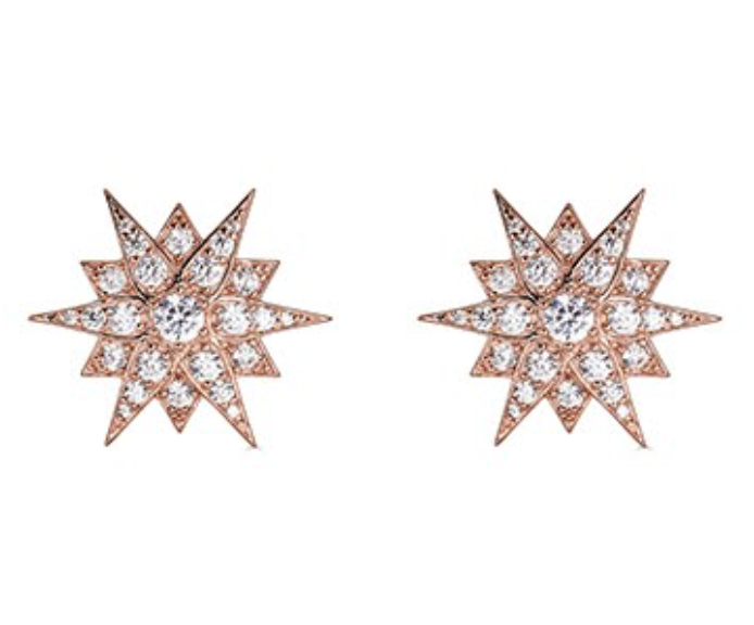Disco Rose Gold Star Earrings- TLE3089