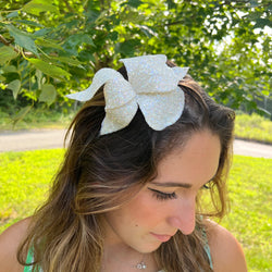 White & Colored Orchids Headpiece