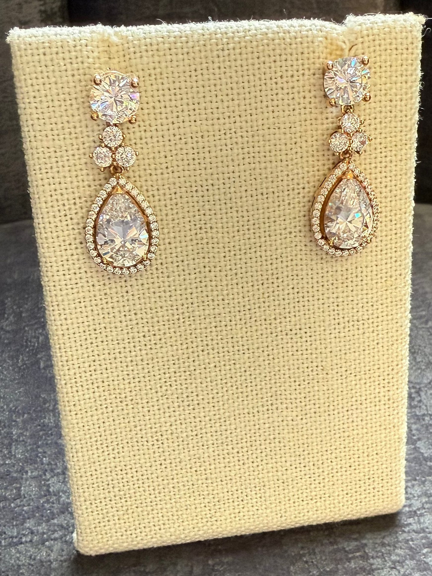 Hollywood Halo Teardrop Earrings- TLE3073 - The Persnickety Bride
