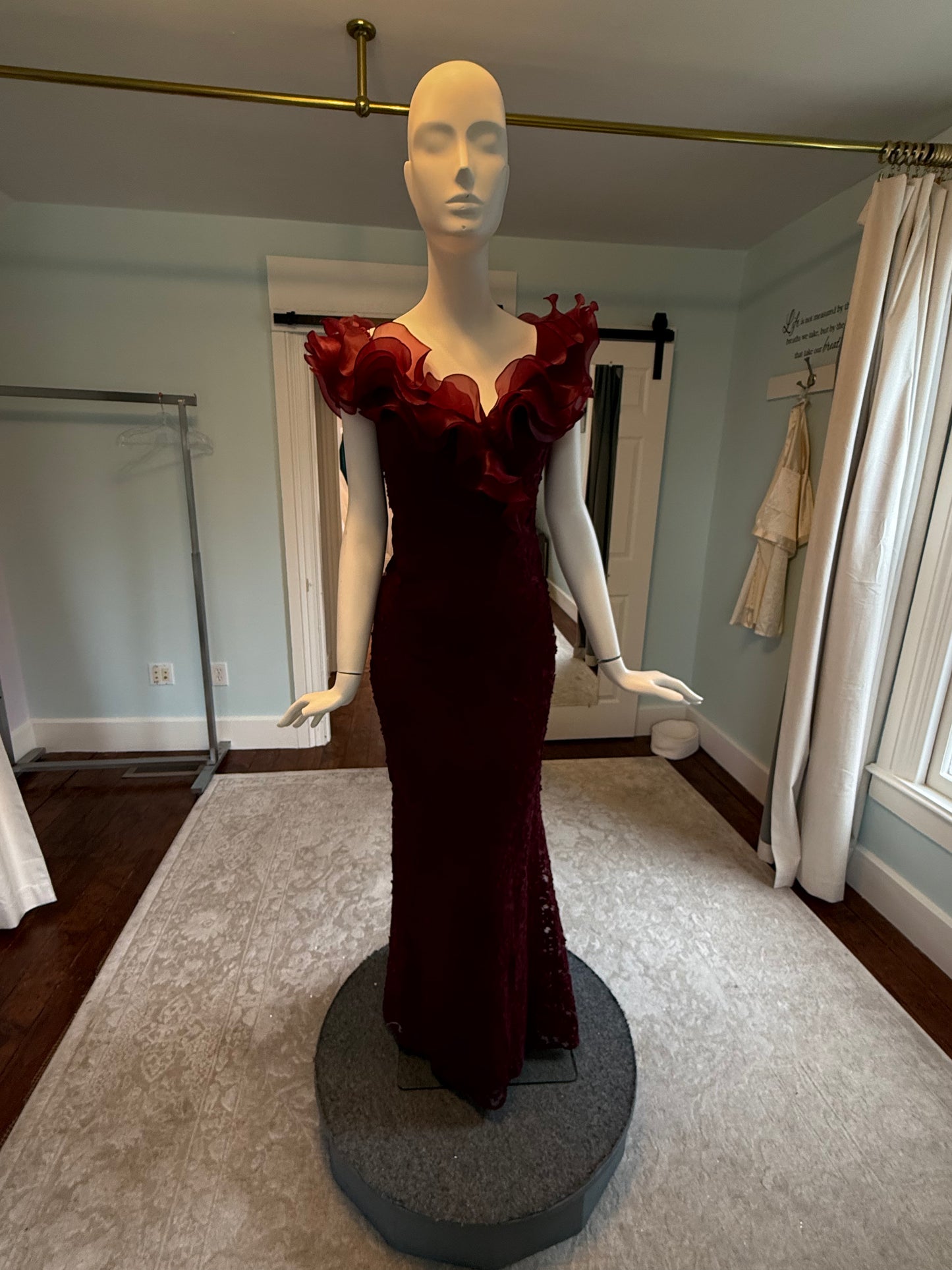 cranberry evening dress Cranberry Souffle Dress by Chotronette