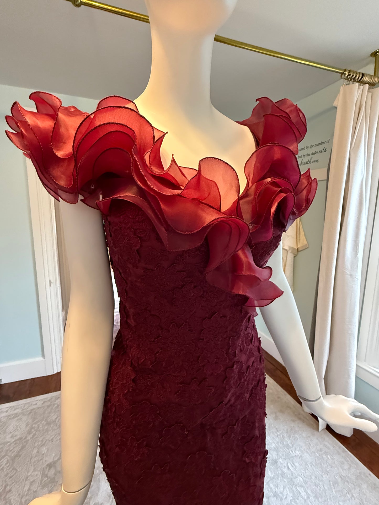 Terani Couture Style 119931 Dress in Cranberry
