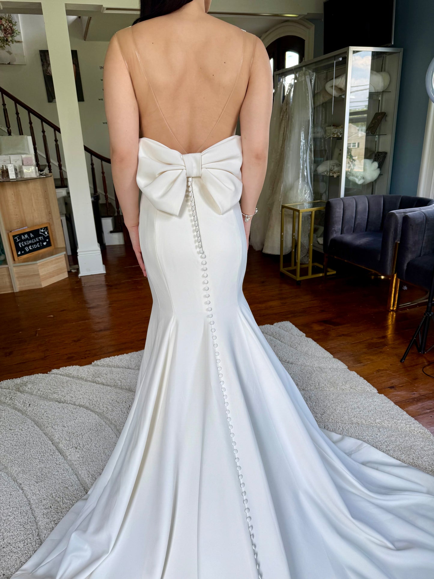 justin alexander backless wedding dress Chic Satin Ball Gown With Open Back