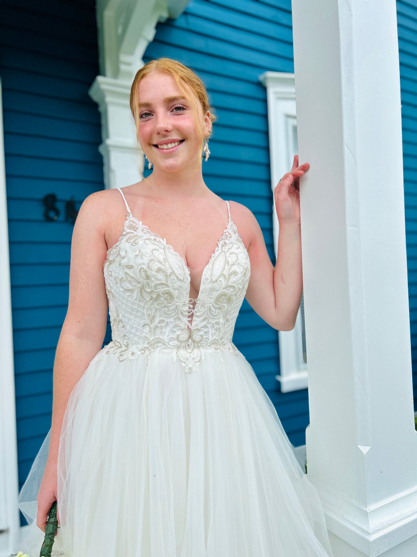 lillian west bridesmaid dresses 66212PS: Plus Size Beaded Fit and Flare Dress with Detachable Shoulder Bows