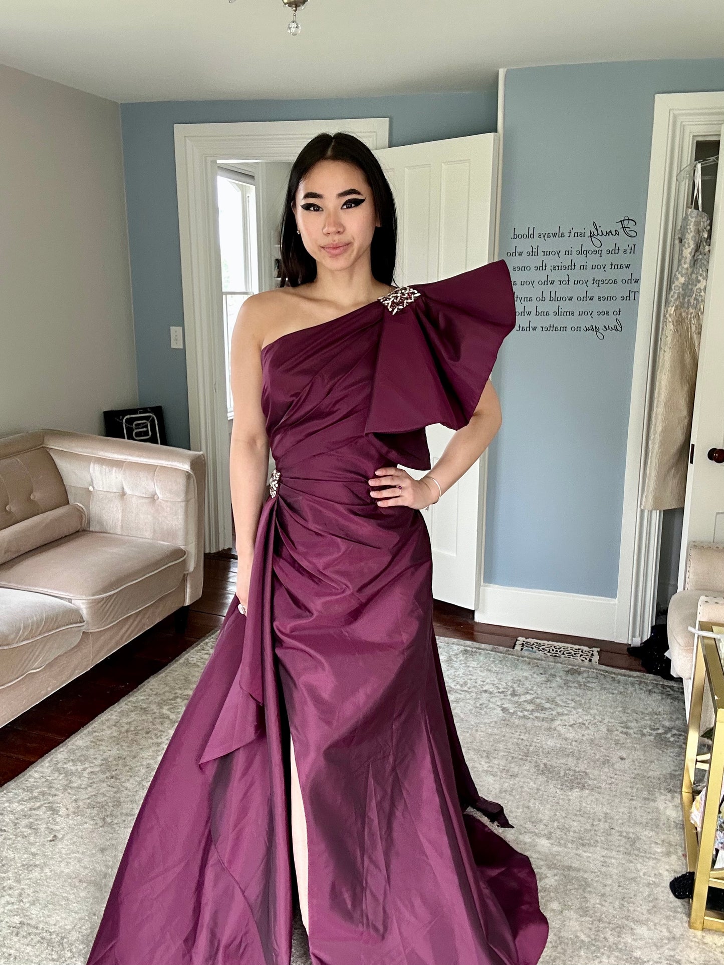 terani couture purple dress Terani Couture 2011M2122 - Long Sheath/A-Line Dress