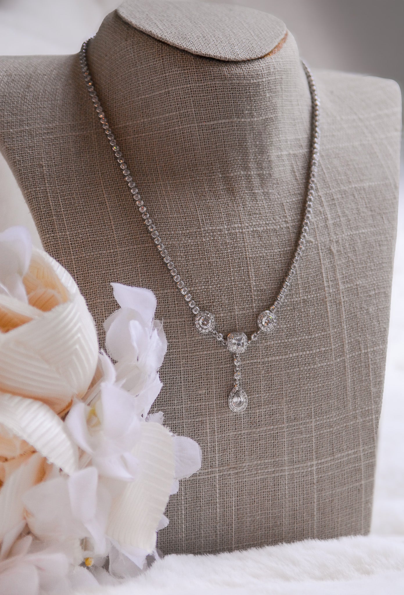 Triple Crystal Necklace - The Persnickety Bride