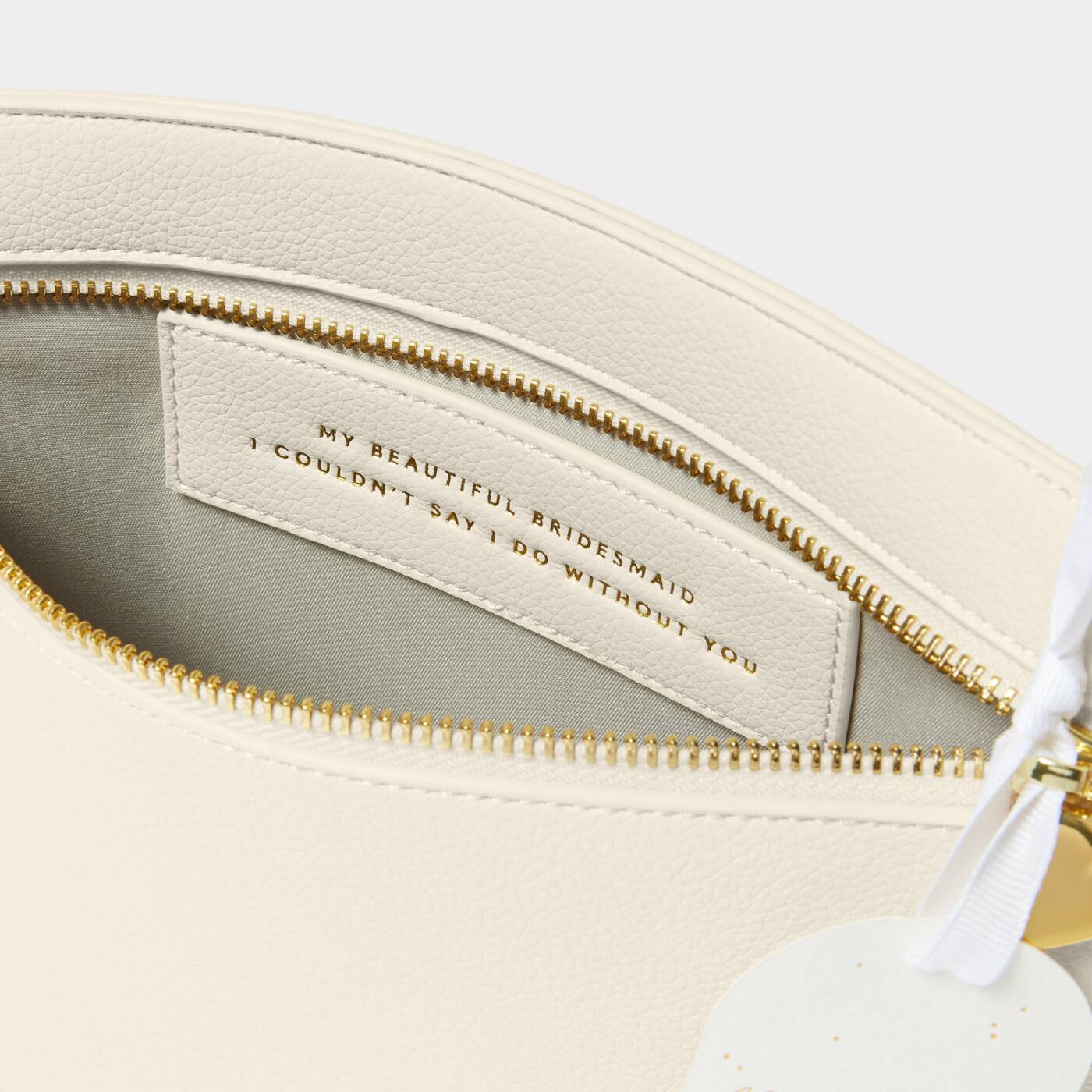 Katie Loxton Bridal Zip Charm Pouch - 'My Beautiful Bridesmaid, I Couldn't Say I Do Without You' - The Persnickety Bride