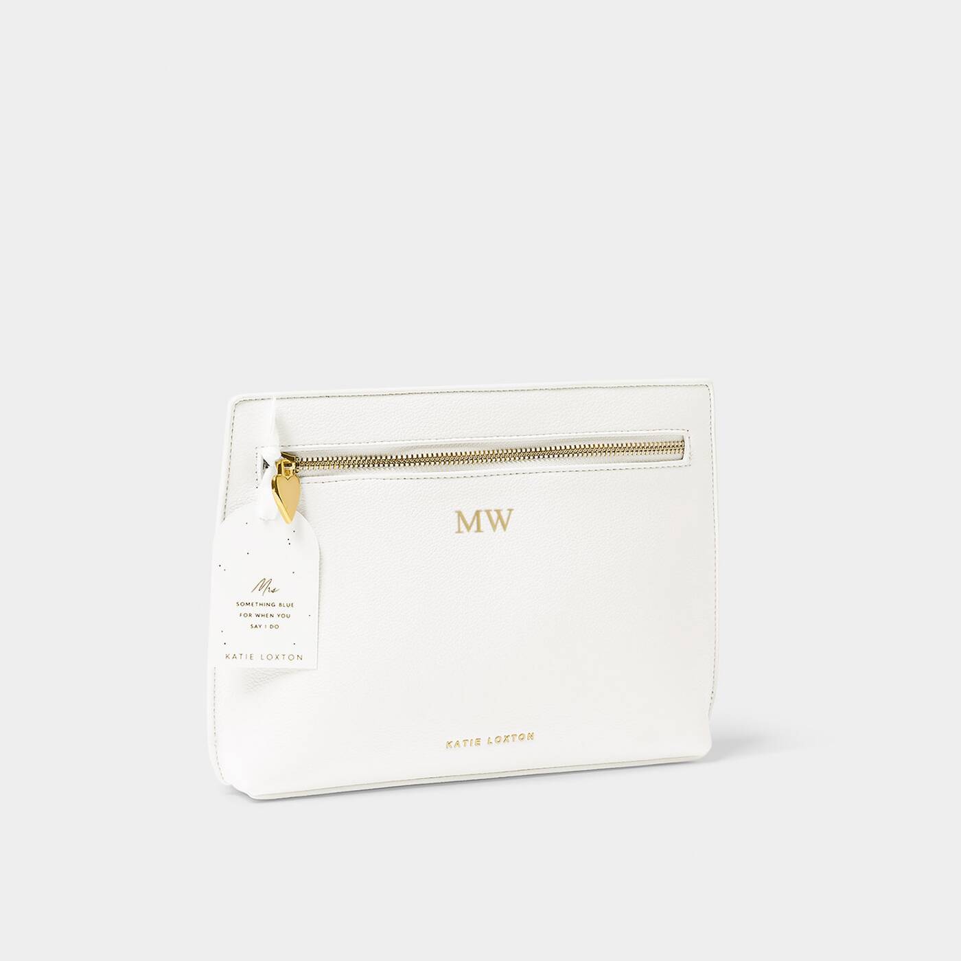 Katie Loxton Bridal Zip Charm Pouch - 'Something Blue For When You Say I Do' - The Persnickety Bride