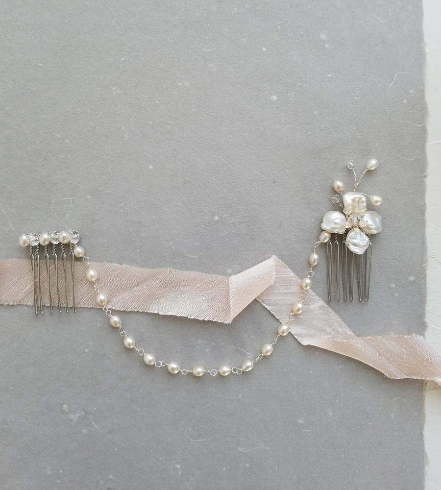 Adelaide Crystal & Pearl Headpiece