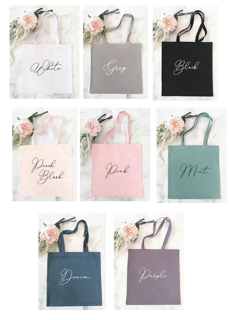 Bridal Party Canvas Totes - The Persnickety Bride