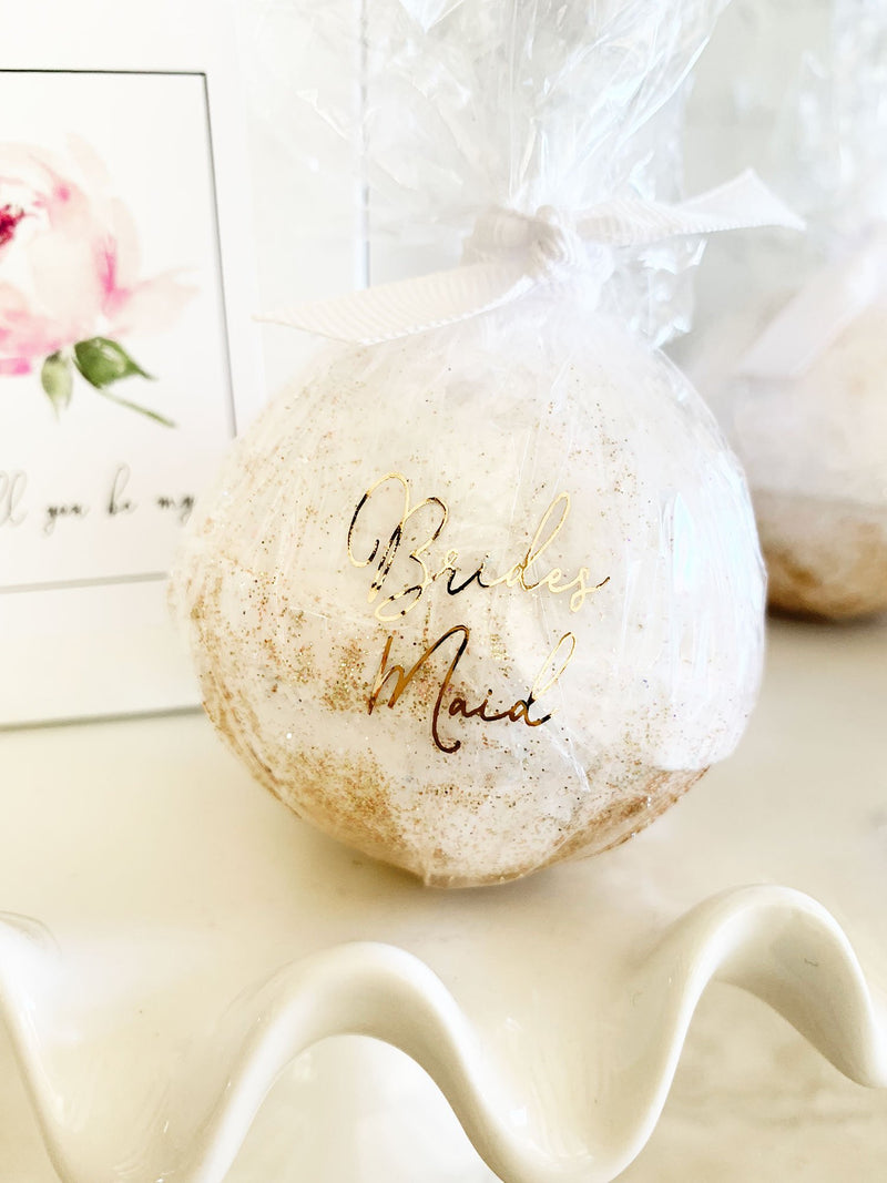 Bridal Party Proposal Bath Bombs - The Persnickety Bride