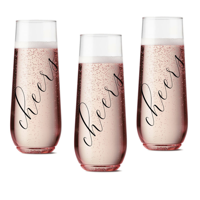 Cheers Shatterproof Flutes (set of 6) - The Persnickety Bride