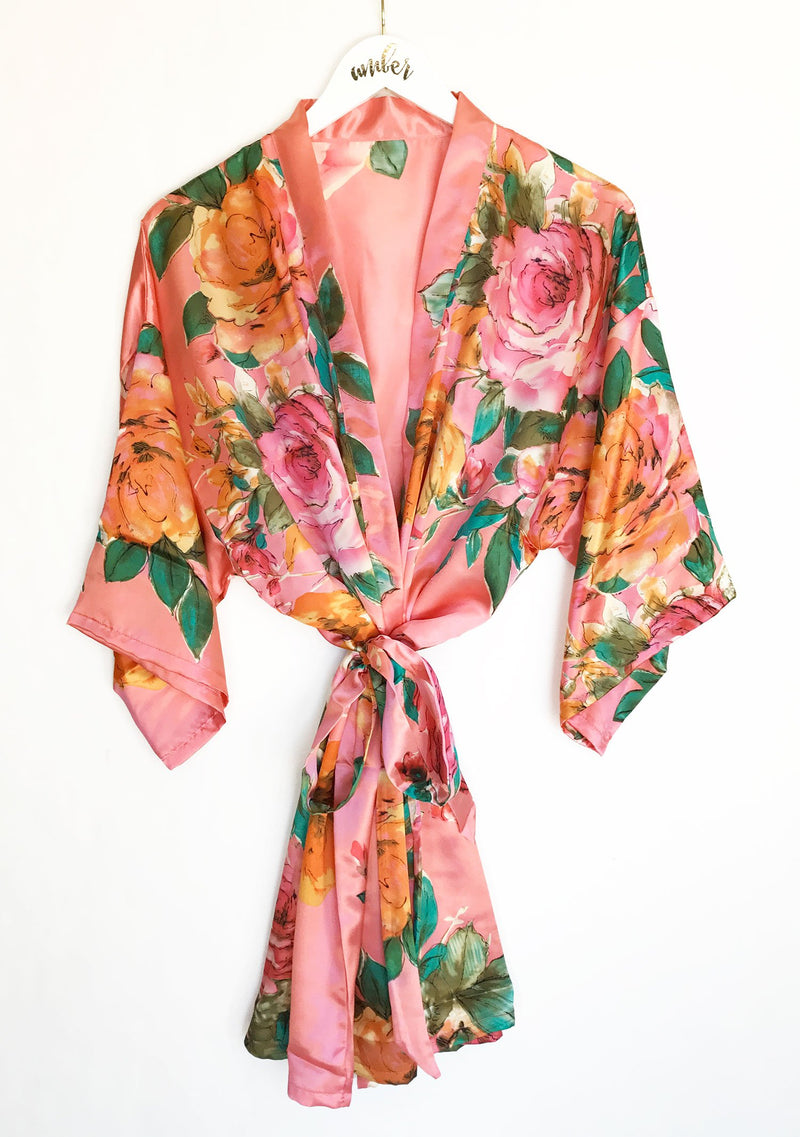Watercolor Floral Robes - The Persnickety Bride