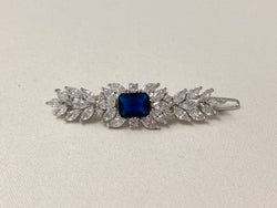 Deco Elegance Barrette Blue - The Persnickety Bride