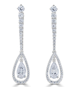 Duchess Linear Teardrop Earrings - The Persnickety Bride