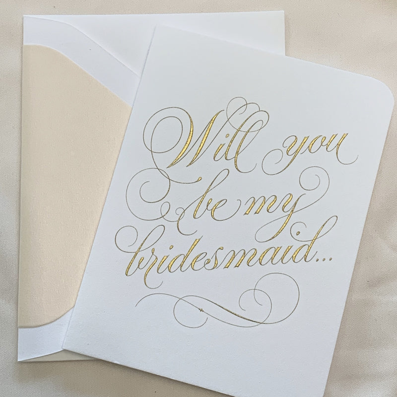 Bridesmaid Greeting Card - The Persnickety Bride