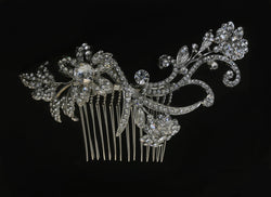 Floral Swarovski Swirl Headpiece - The Persnickety Bride