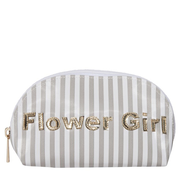 Striped Flower Girl Travel Pouch - The Persnickety Bride