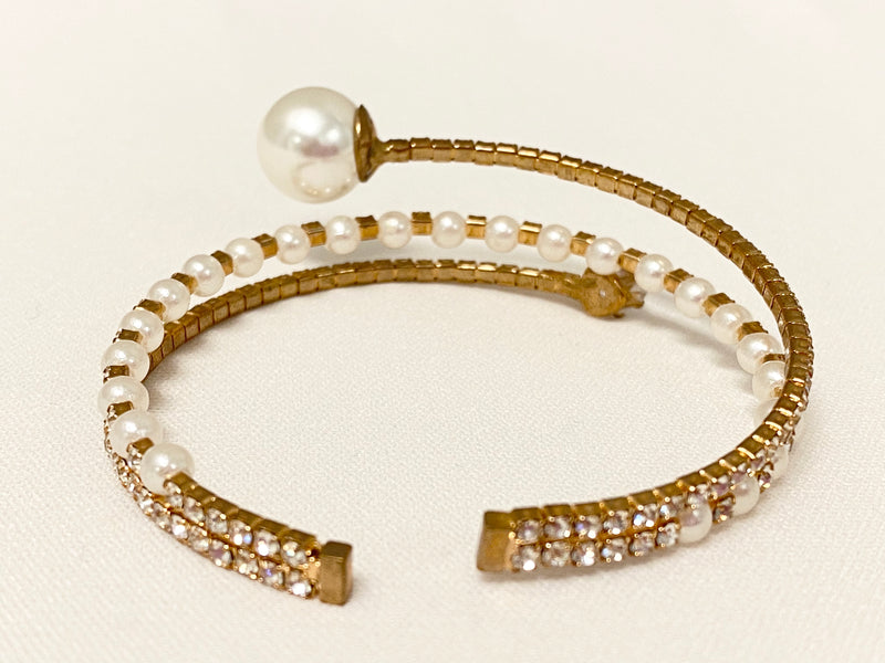 Gold wrap around bracelet - The Persnickety Bride