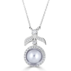 Hollywood Halo Pearl Pendant - The Persnickety Bride