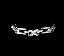 Infinity Rhinestone Bracelet - The Persnickety Bride