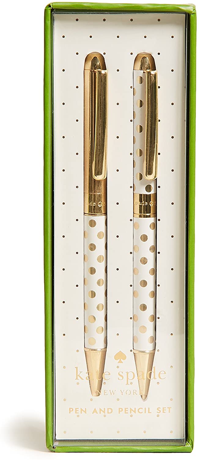 Kate Spade New York Gold Dot Pen & Pencil Set - The Persnickety Bride