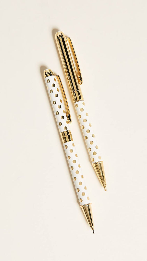 Kate Spade New York Gold Dot Pen & Pencil Set - The Persnickety Bride