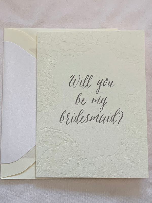 Floral Bridesmaid Greeting Card - The Persnickety Bride