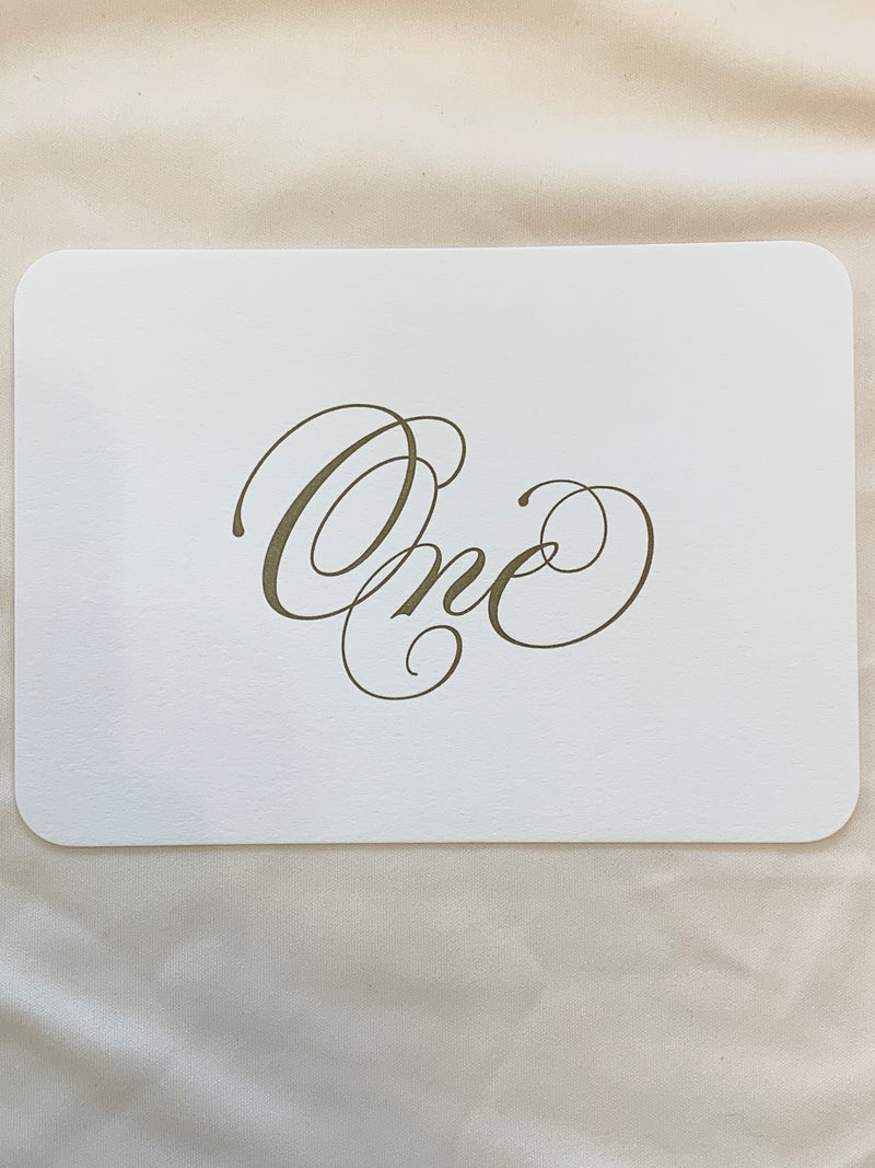 Unconditionally: Table Number Cards (1-10) - The Persnickety Bride