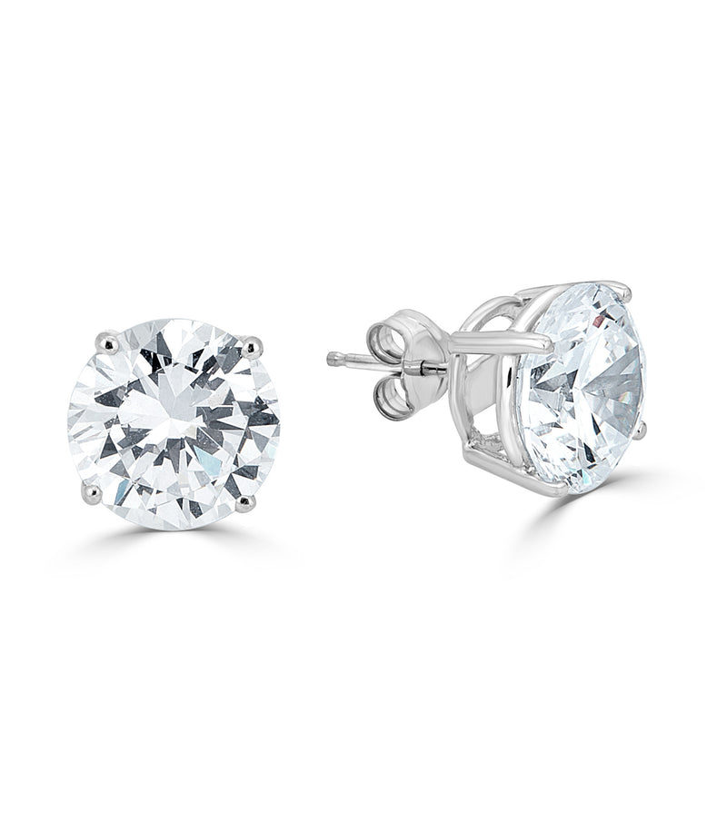 Liz Round 10mm Stud Earrings - The Persnickety Bride