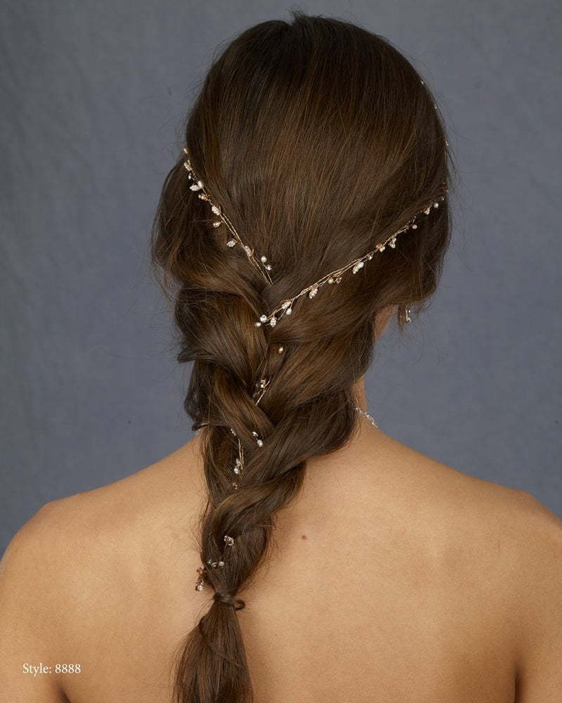 Rose gold long hair piece - The Persnickety Bride