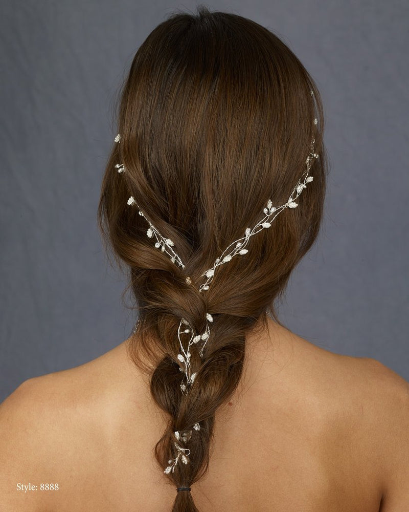 Rose gold long hair piece - The Persnickety Bride