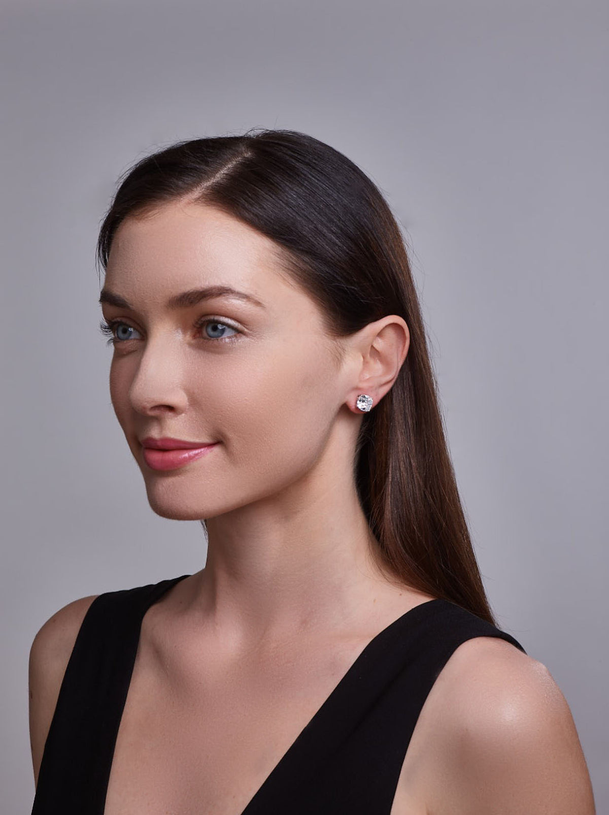 Lucille 9mm Cushion Cut Stud Earrings