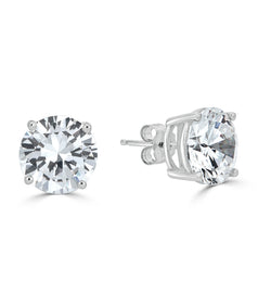 Lucille 9mm Cushion Cut Stud Earrings - The Persnickety Bride