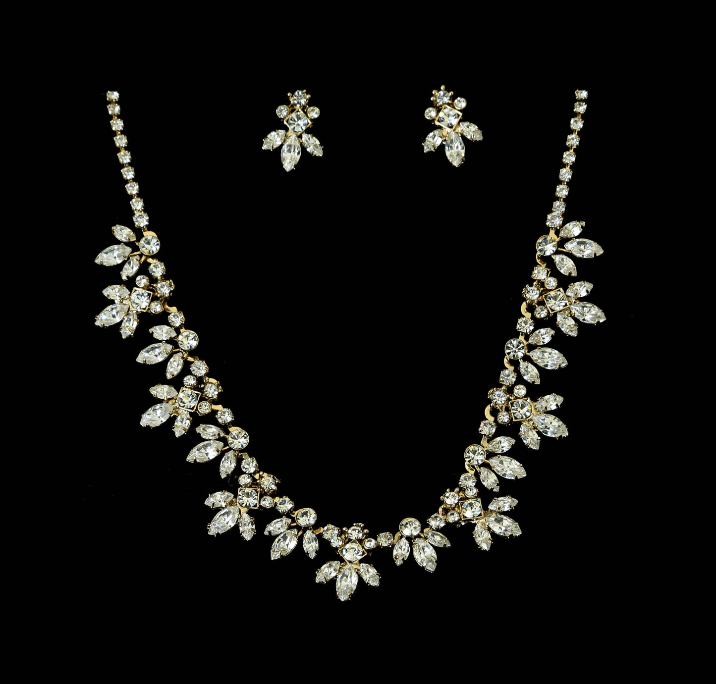 Marquis & Round Rhinestone Bridal Set - The Persnickety Bride