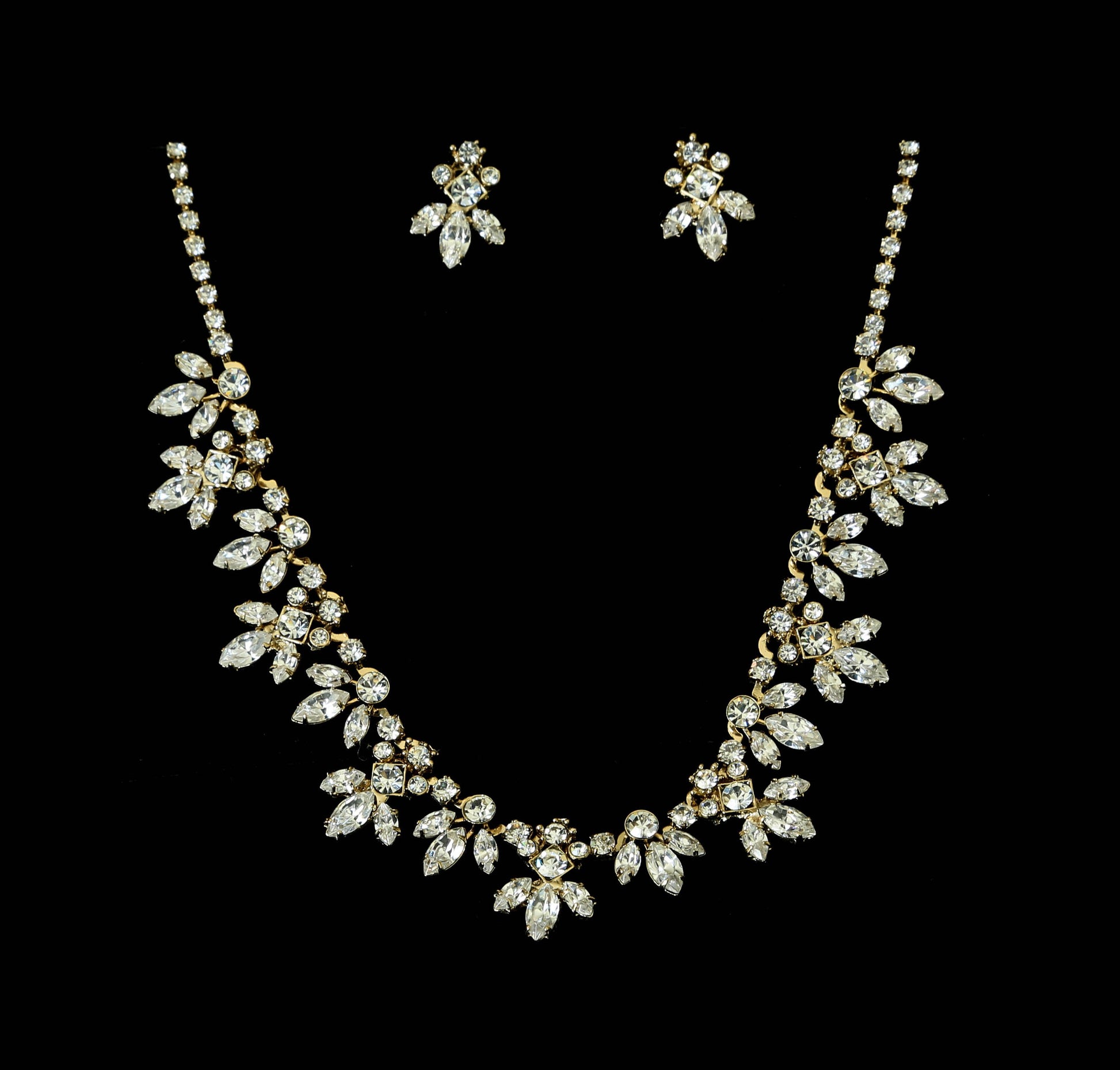 Marquis & Round Rhinestone Bridal Set - The Persnickety Bride