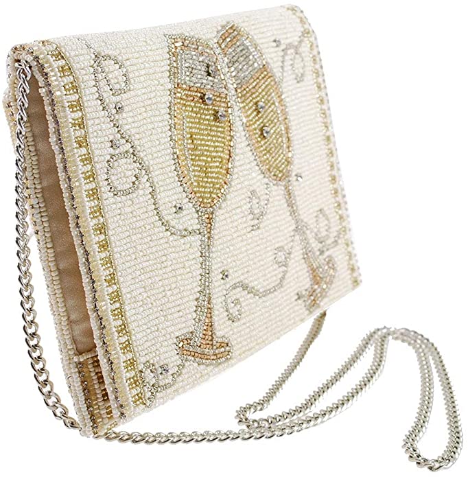 Champagne Taste Beaded Embroidered Handbag - The Persnickety Bride