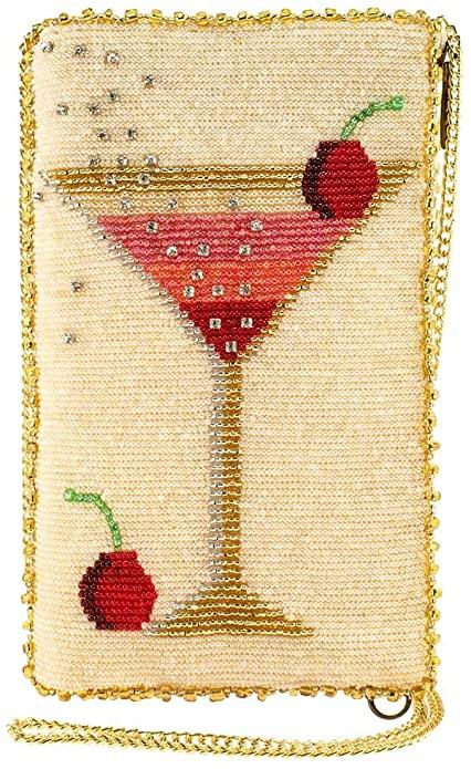Cosmo Cocktail Beaded Embroidered Phone Bag - The Persnickety Bride