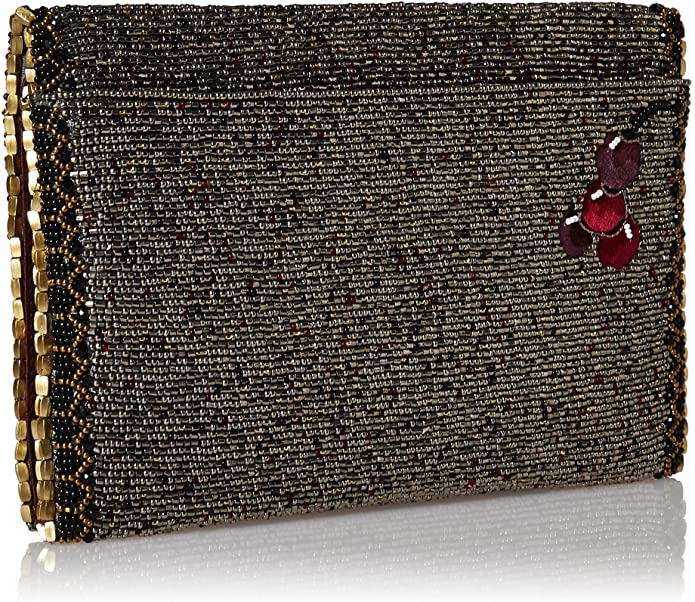 Glasses & Grapes Beaded Embroidered Handbag - The Persnickety Bride