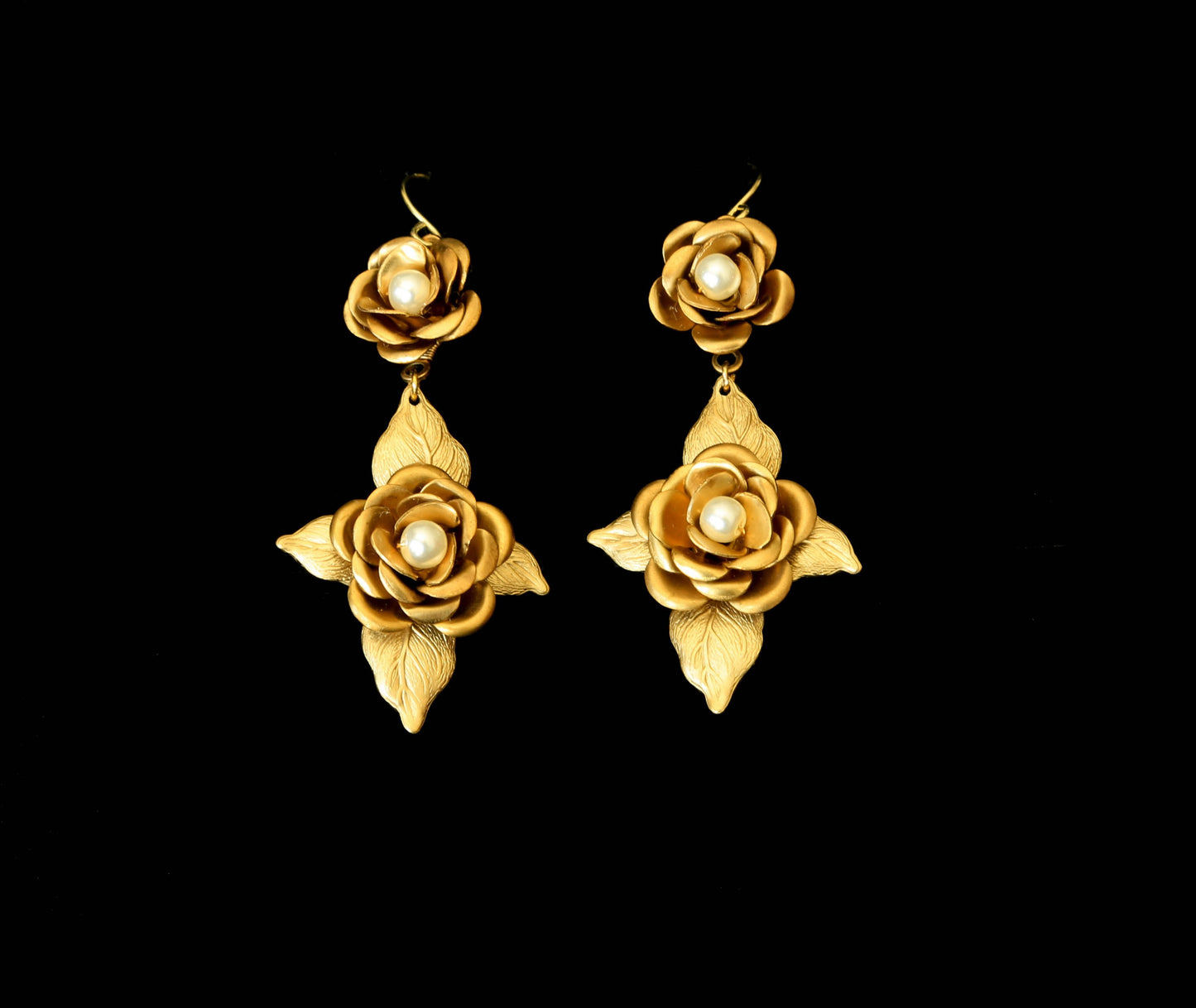 Vintage Rose Earrings - The Persnickety Bride