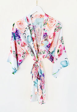 Monogram Succulent Cotton Robe - The Persnickety Bride