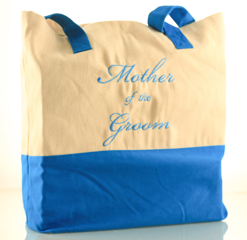 Embroidered Blue Mother of the Groom Bag