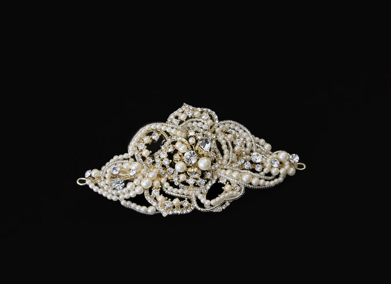Pearl & Rhinestone Hair Clip - The Persnickety Bride