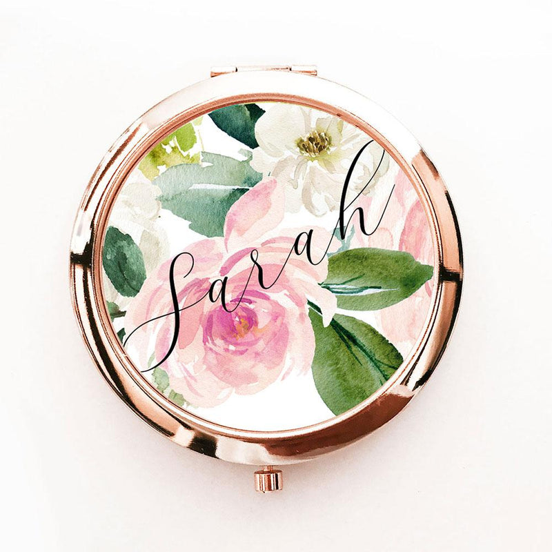 Personalized Spring Rose Compacts - The Persnickety Bride