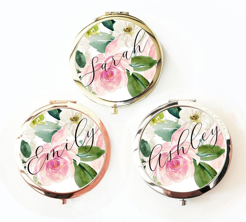 Personalized Spring Rose Compacts - The Persnickety Bride